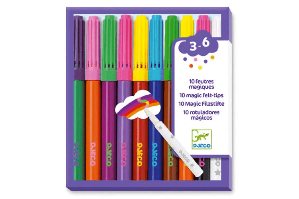 Colour Change Magic Markers, Djeco, 10 magic felt-tips, 3 to 6 years, art supplies for kids, best art supplies for kids, The Montessori Room, Toronto, Ontario, Canada.