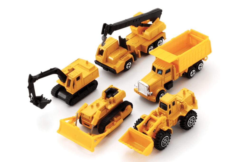 CONSTRUCTION-5PC.CITY TEAM GIFT SET – WELLY, realistic construction trucks, Montessori language objects, construction toys, diecast construction vehicles, The Montessori Room, Toronto, Ontario, Canada. 