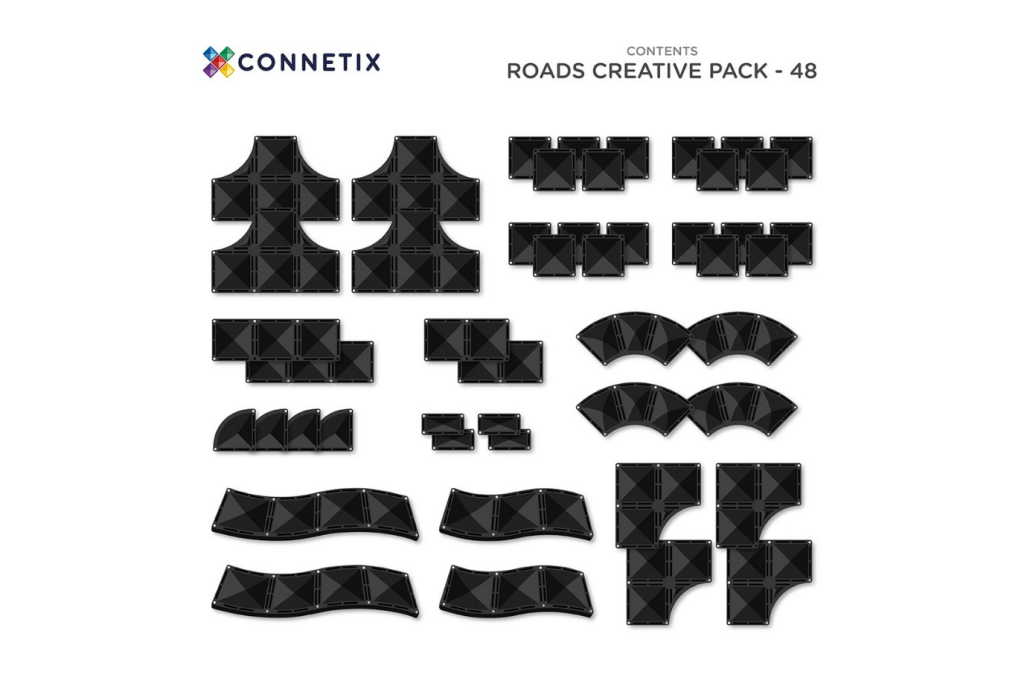 Connetix Creative Roads Pack [48 Pieces]