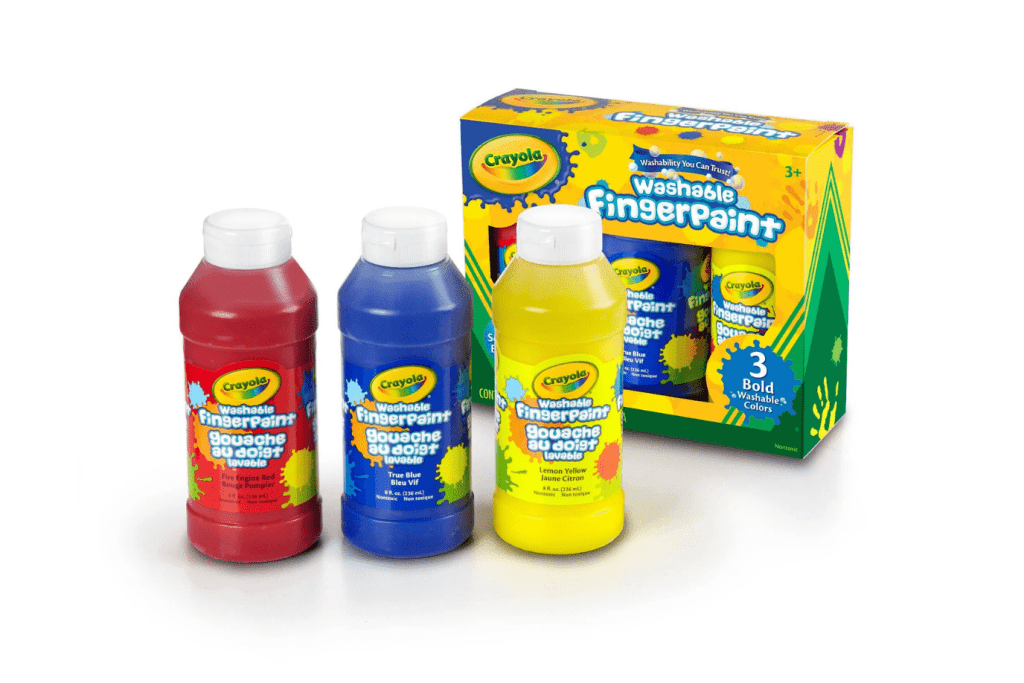 Crayola Washable Fingerpaint, 3 Bottles