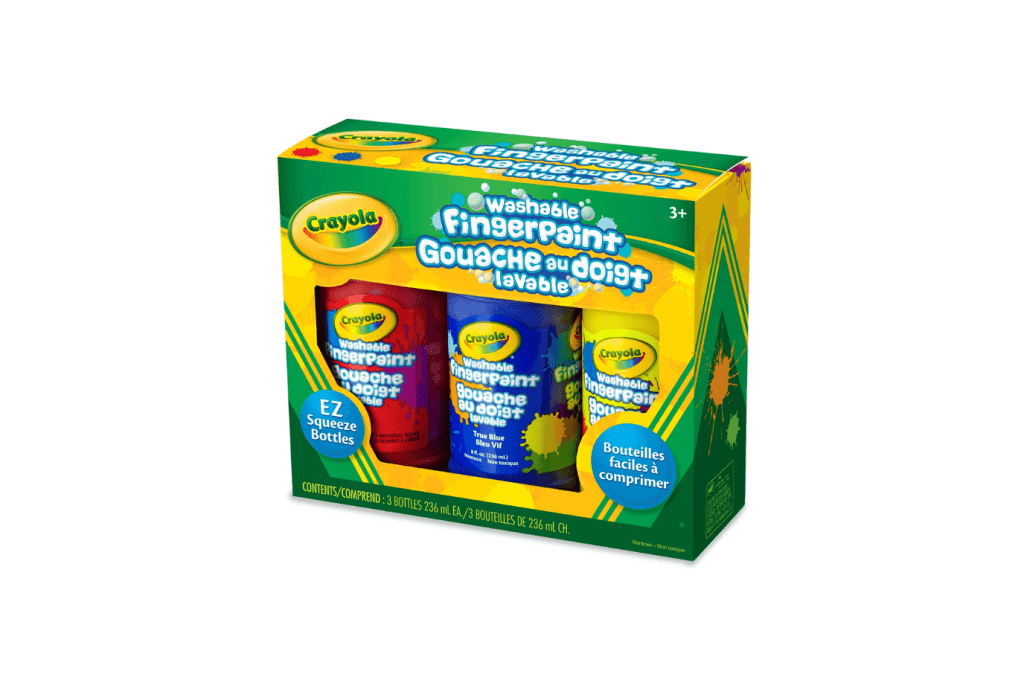 Crayola Washable Fingerpaint, 3 Bottles, fingerpaint, fingerpaint toronto, fingerpaint bottles, toddler fingerpaint, where to buy fingerpaint toronto, Canada