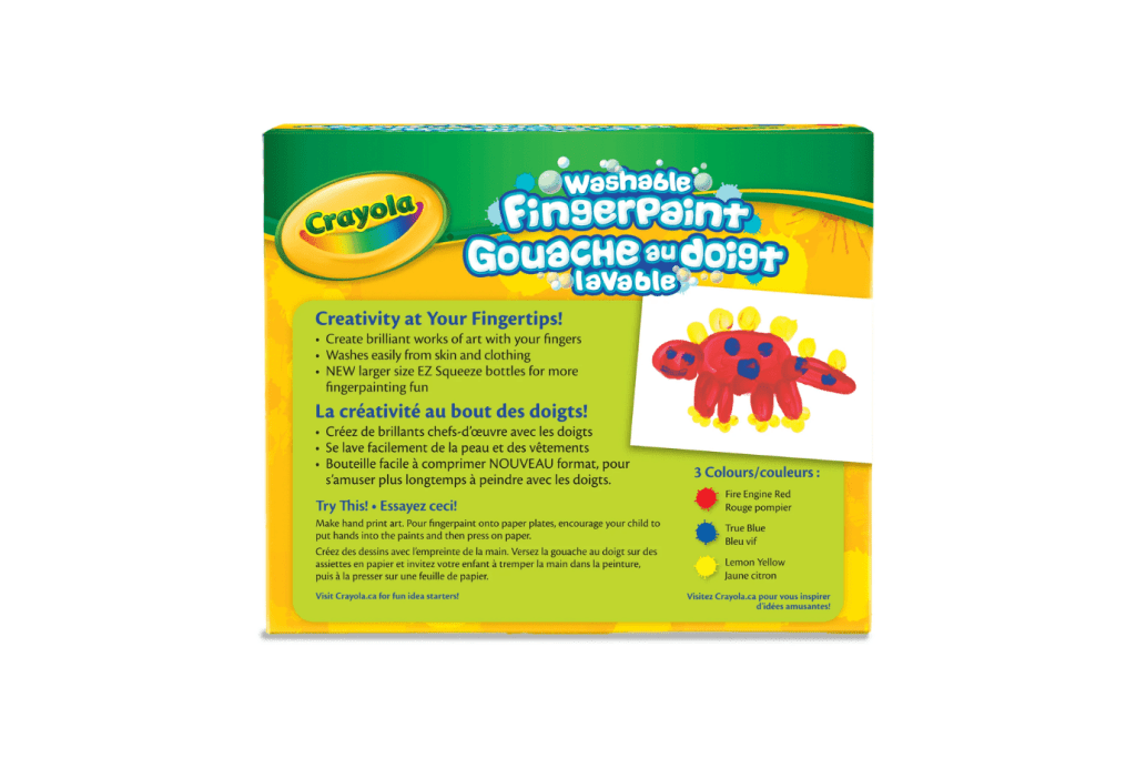 Crayola Washable Fingerpaint, 3 Bottles