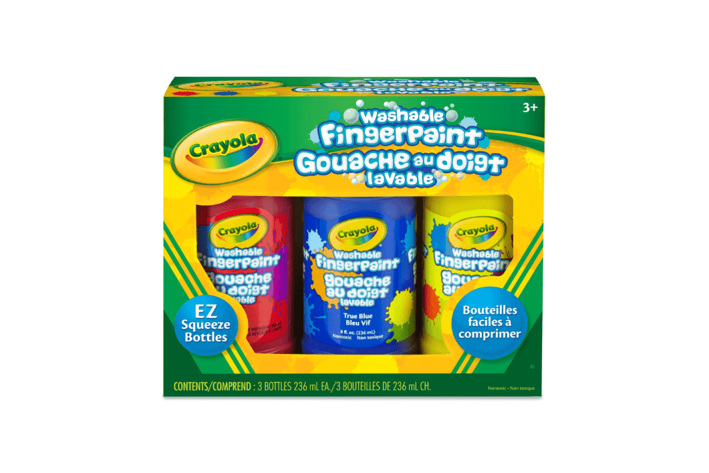 Crayola Washable Fingerpaint, 3 Bottles