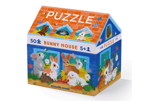Crocodile Creek 50-Piece Bunny House Puzzle, easter puzzles for kids, easter puzzles for 5 year olds, best jigsaw puzzles for 5 year olds, educational gifts for kids, crocodile creek puzzles toronto, animal puzzles, Toronto, Canada