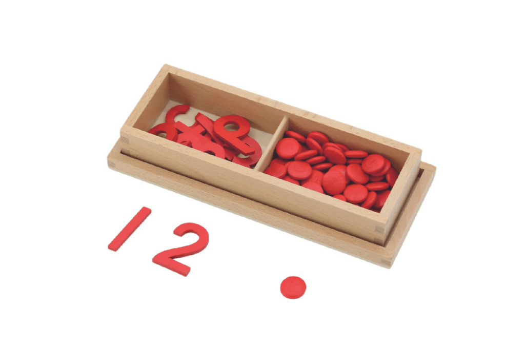 Cut-out Numerals and Counters, Montessori Math material, Montessori classroom materials, Montessori Casa Math Materials, budget-friendly Montessori materials, The Montessori Room, Toronto, Ontario, Canada. 
