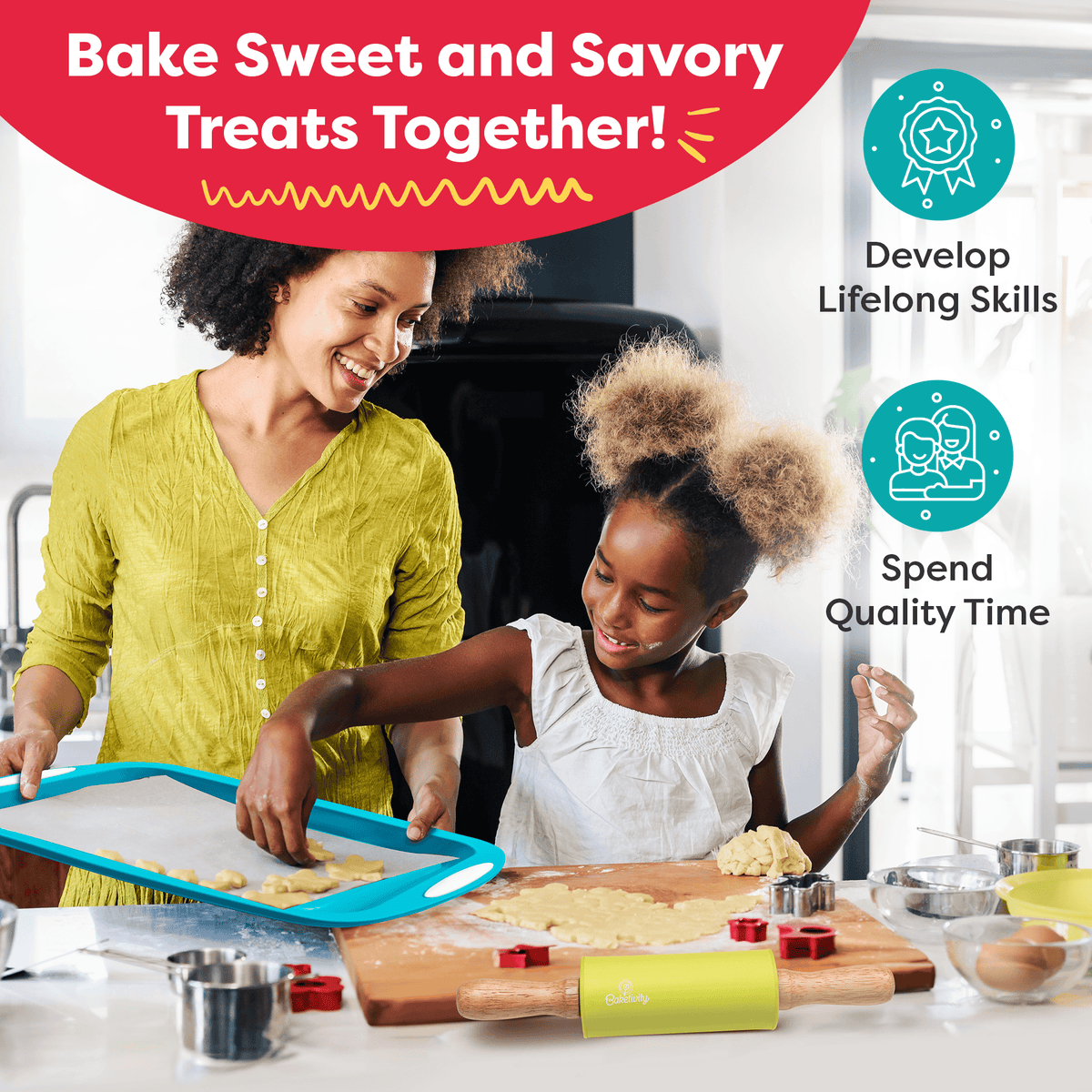 Baketivity Corp Complete Cookie Cutter Set for Children
