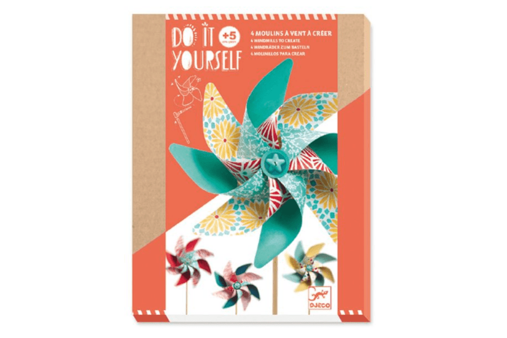 DJECO DIY / Windmills / Sweet, craft kits for kids, best craft kits, birthday gift ideas for birthday parties, gift ideas for 5 year olds that like crafts, gift ideas for kids that like to do crafts that like to make things, Djeco crafts, best craft kits, Toronto, Canada