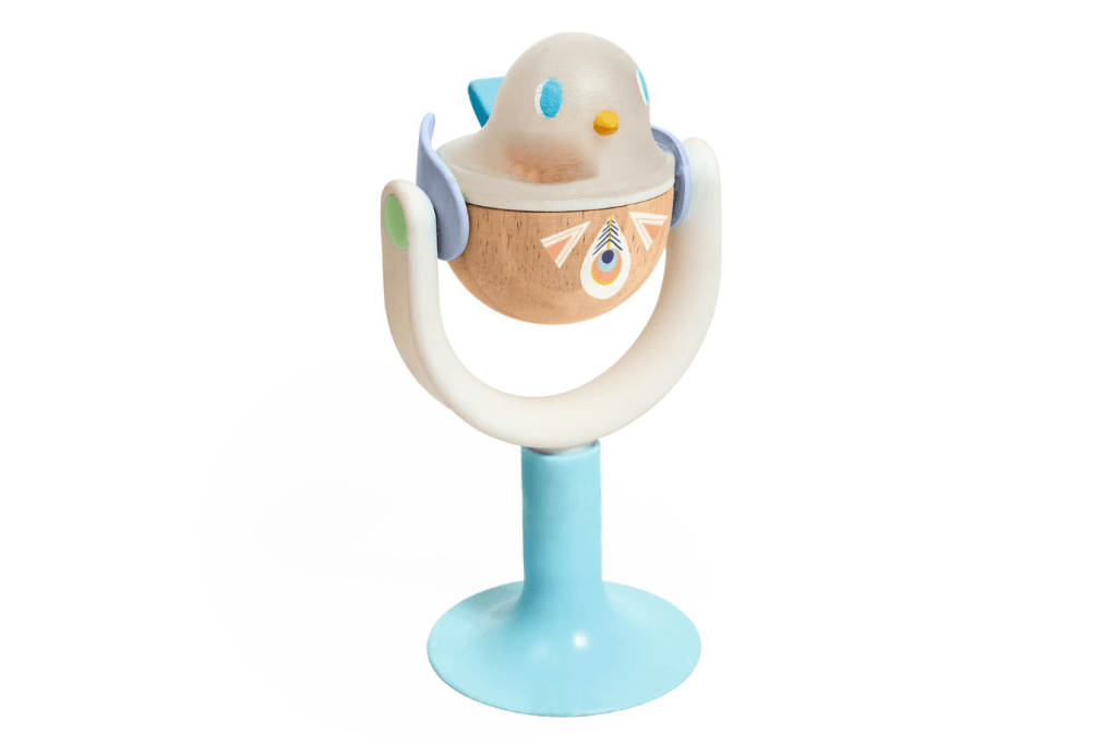 Djeco Suction Cup Rattle, BabyReversi, best baby toys, baby shower gifts, best gifts for infants, best gifts for babies, wooden toys for babies, Montessori toys, The Montessori Room, Toronto, Ontario, Canada. 