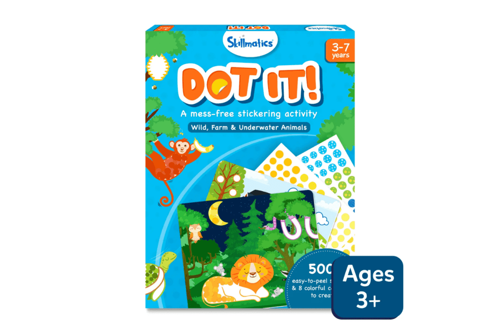 Dot it!: Wild, Farm & Underwater Animals, Skillmatics, craft kits for kids, best travel toys, sticker kits for 3 to 7 year olds, The Montessori Room, Toronto, Ontario, Canada. 
