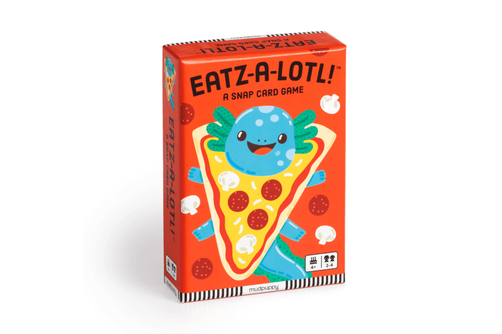 Eatz-a-lotl! Card Game, Mudpuppy, best card games, fast-paced card games, fun card games, best card games for travel, card games for all ages, The Montessori Room, Toronto, Ontario, Canada. 