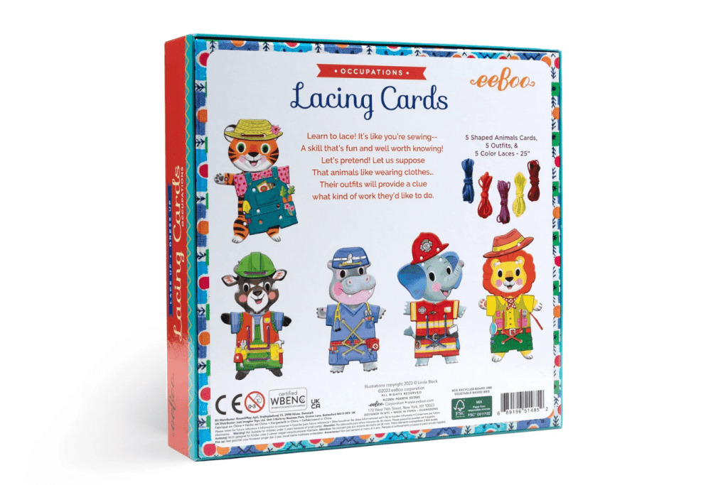 eeBoo Lacing Cards