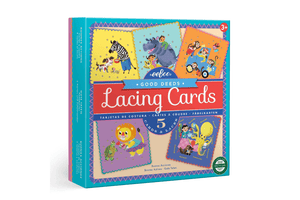 eeboo Good Deeds Lacing Cards, lacing cards for kids, Montessori lacing work, Montessori lacing activity, what are lacing cards, best lacing cards Montessori, Toronto, Canada, Montessori activities at home