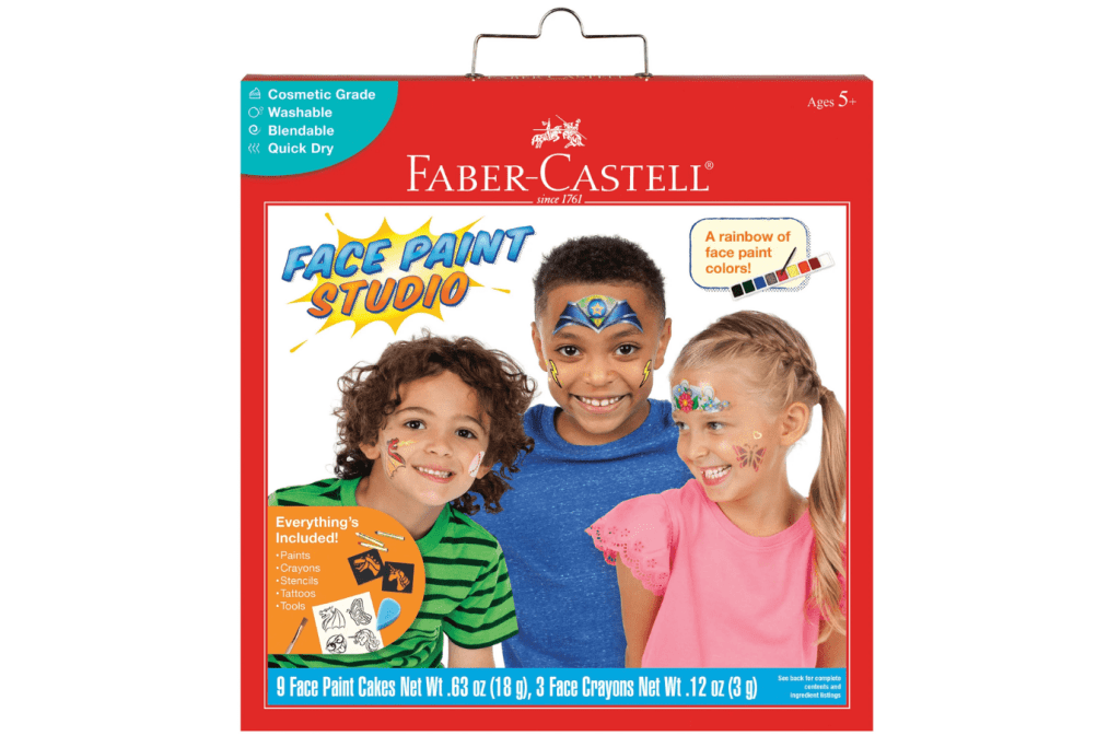 Face Paint Studio, Faber-Castell, face painting kits for children, face paints for kids, cosmetic-grade face paint, Halloween face paint, birthday party face paints, The Montessori Room, Toronto, Ontario, Canada. 