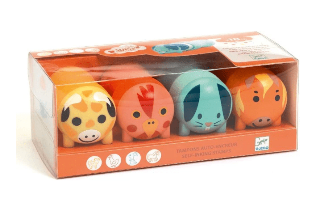 Farm Animal Self-Inking Stamps for Toddlers