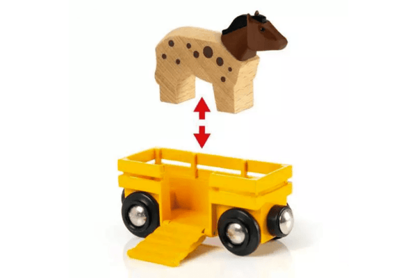 【BRIO】 Farm Silo, CargoとFarm Train BRIO World 33404 - Farm Train - 5 Piece Wooden Toy Train Set for