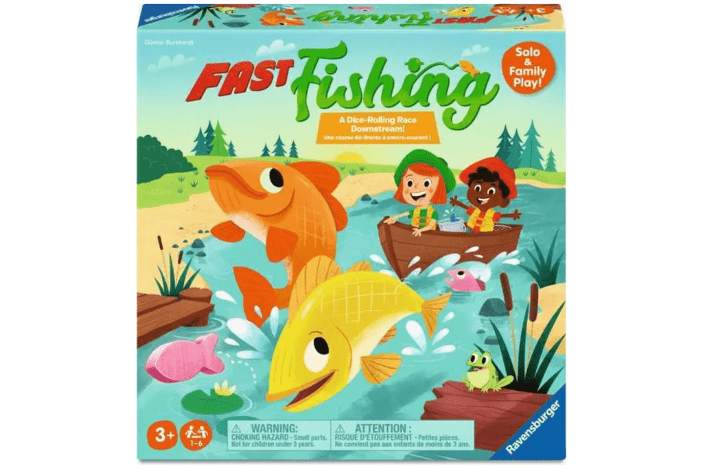 Fast Fishing - Preschool Game, Ravensburger, preschool games, first board games, family game night, family board games, The Montessori Room,Toronto, Ontario, Canada. 