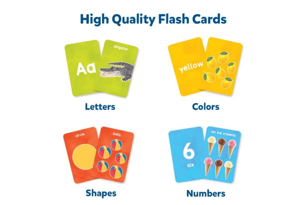 Flashcards with Real Photos: Letters, Numbers, Shapes & Colours