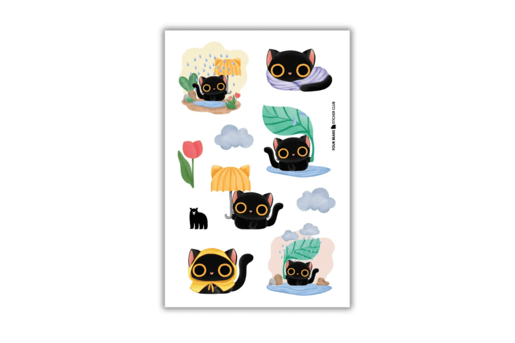 Four Bears Sticker Club Stickers (various styles)