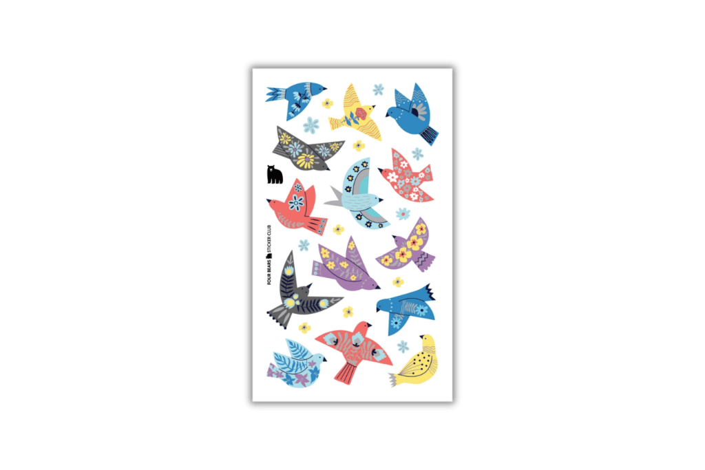 Four Bears Sticker Club Blooming Birds Four Bears Sticker Club Stickers (various styles)