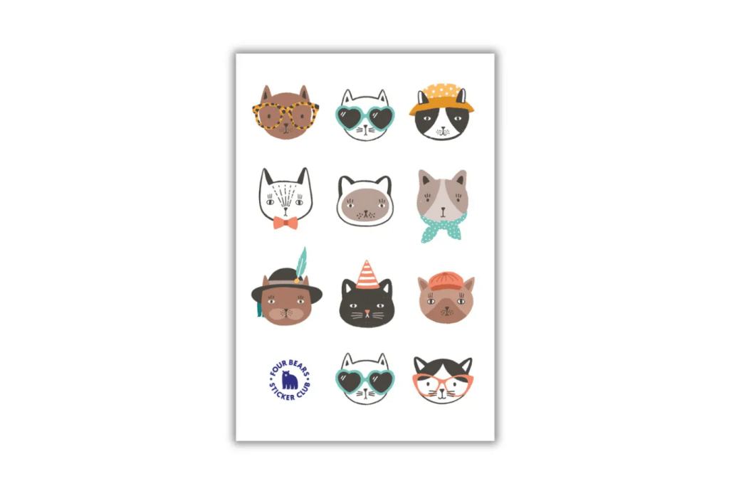 Four Bears Sticker Club Stickers (various styles)