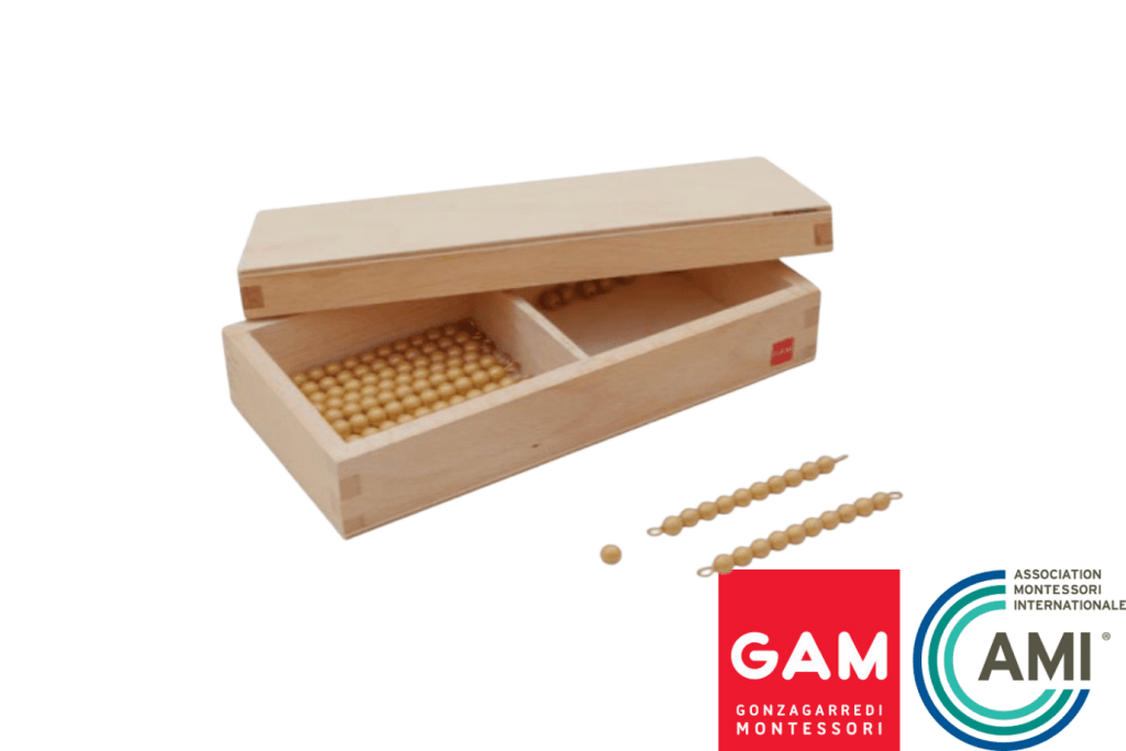 GAM - Bead Bars for Ten Board with Box, Montessori materials, Montessori classroom packages, AMI-Certified Montessori materials, Casa materials, Lower Elementary materials, The Montessori Room, Toronto, Ontario, Canada. 