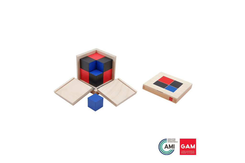 GAM Binomial Cube, AMI-approved, Montessori Sensorial materials, Montessori classroom materials, Montessori Casa materials, Montessori materials, The Montessori Room, Toronto, Ontario, Canada