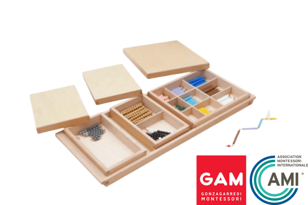 GAM - Subtraction Snake Game: Individual Beads (Nylon), Montessori Math Materials, Montessori Classroom Materials, Montessori Casa Materials, AMI-Certified Montessori Materials, GAM, Montessori classroom packages, The Montessori Room, Toronto, Ontario, Canada. 