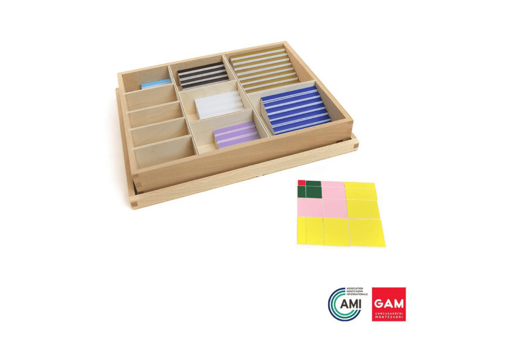 GAM - Table Of Pythagoras - Sensorial Decanomial, AMI-approved, Montessori materials, Montessori sensorial materials, Montessori Casa materials, Montessori classroom materials, The Montessori Room, Toronto, Ontario, Canada. 