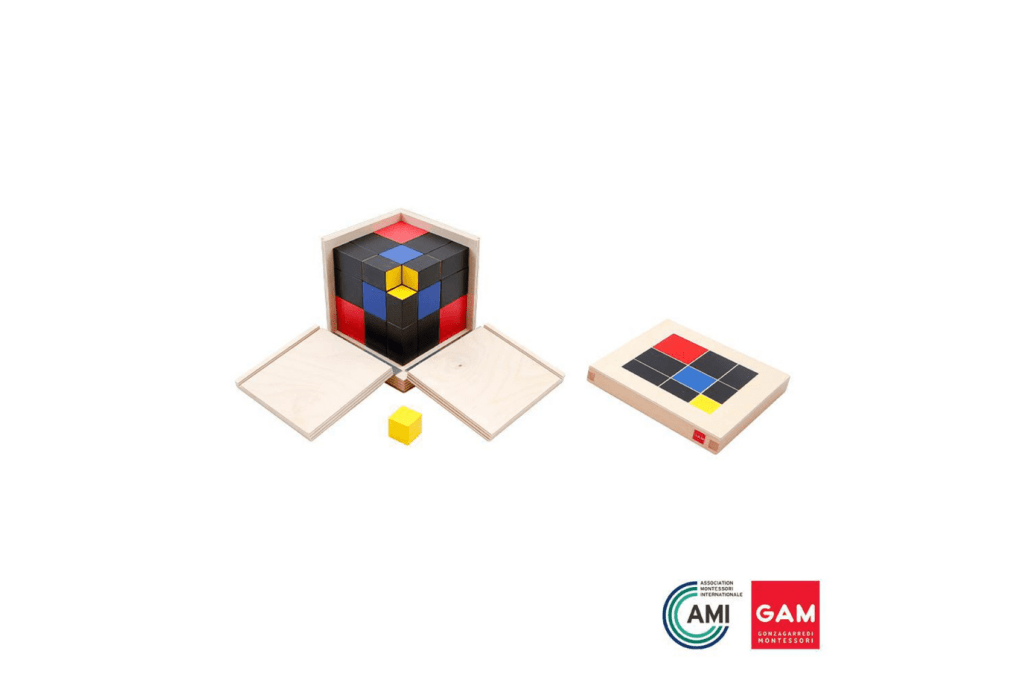 GAM - Trinomial Cube, AMI-approved, Montessori materials, Montessori Sensorial materials, Montessori Casa Materials, Montessori classroom materials, The Montessori Room, Toronto, Ontario, Canada