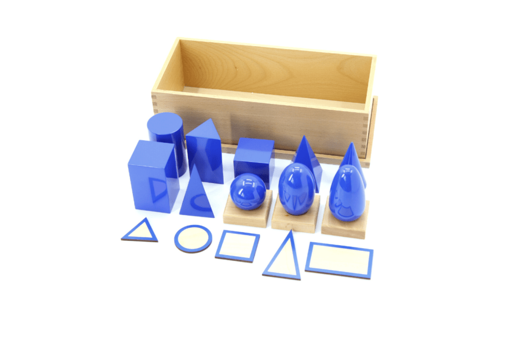 Box Solid Figure Geometric Solids with Plane Figures and Box I The Montessori Room