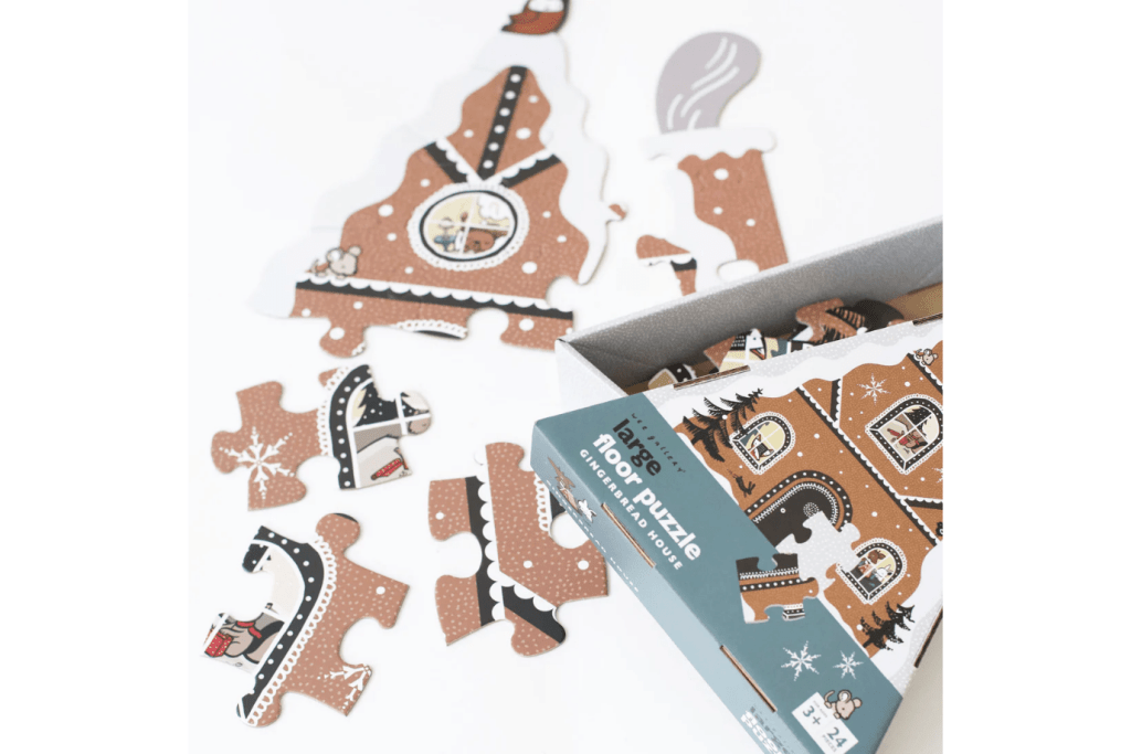 Wee Gallery Gingerbread House Christmas Floor Puzzle (24 pieces, ages 3-6)