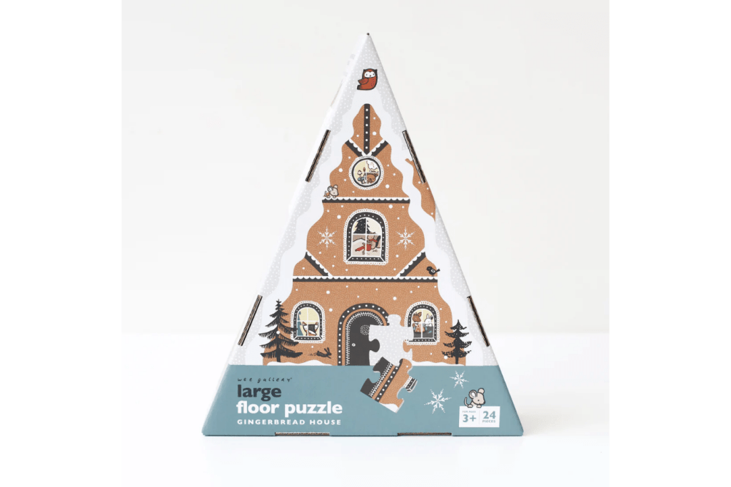 Wee Gallery Gingerbread House Christmas Floor Puzzle (24 pieces, ages 3-6)