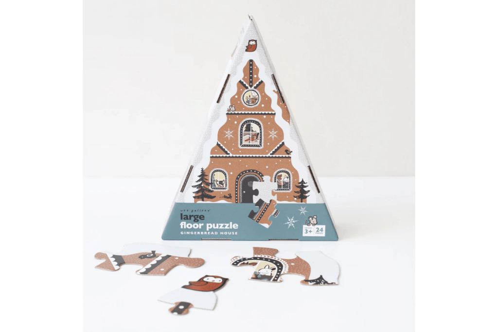Wee Gallery Gingerbread House Christmas Floor Puzzle (24 pieces, ages 3-6)