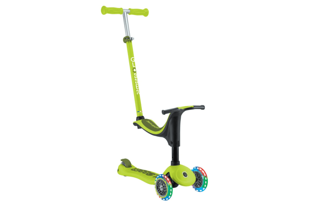 Globber GO-UP 4-in-1 Scooter - The Montessori Room, Toronto, Ontario, Canada, Globber, Incredible Novelties, 3 wheeled scooter, push bike, balance bike, outdoor toys, spring toys, summer toys, best gift for kids, first scooter, best scooter, active toys, gross motor toys