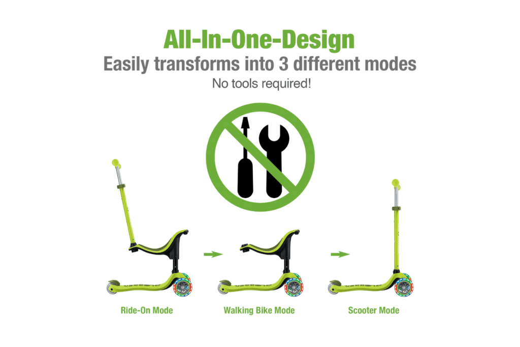 Globber GO-UP 4-in-1 Scooter (5 Colours Available)