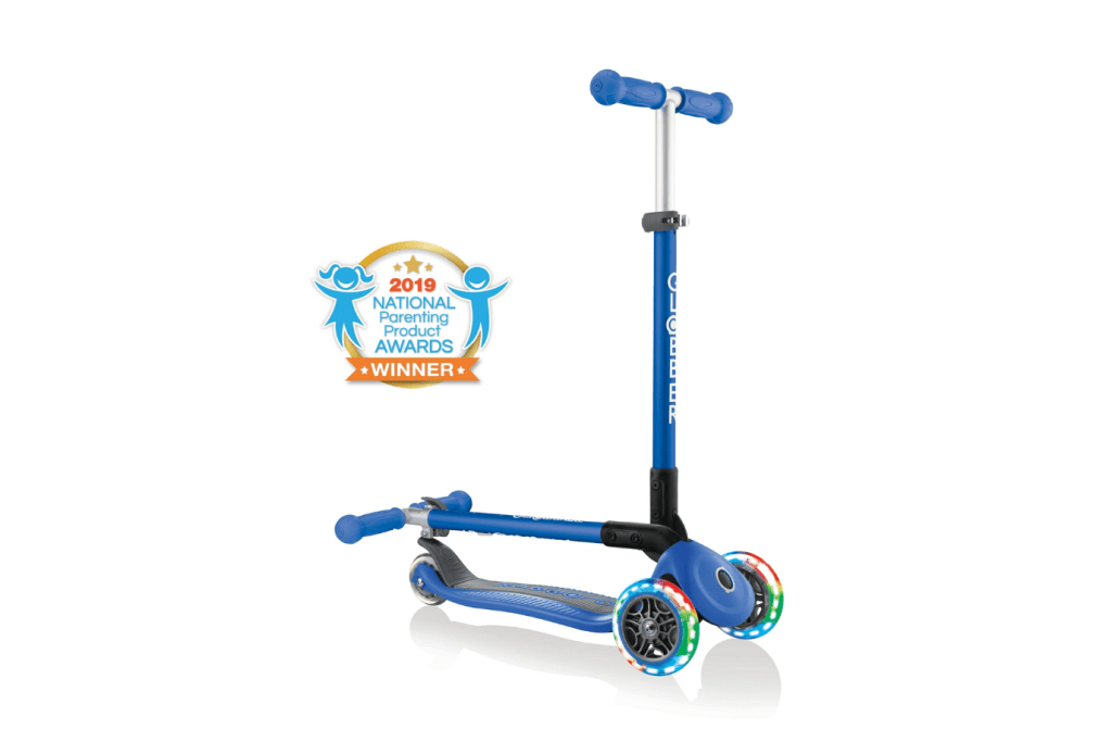 Incredible Novelties Navy Navy Blue - Globber Primo Foldable Scooter with Lights - Damaged Box - FINAL SALE