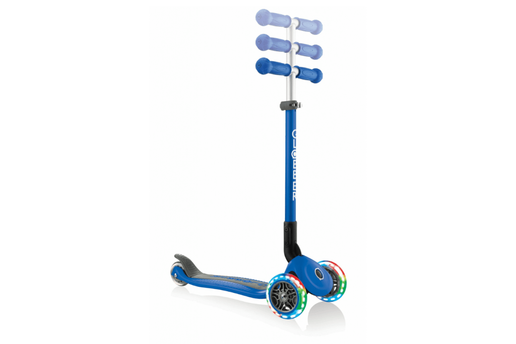 Navy Blue - Globber Primo Foldable Scooter with Lights - Damaged Box - FINAL SALE