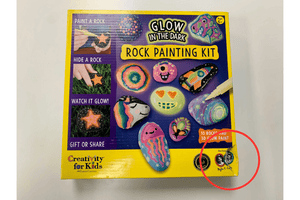 Glow in the Dark Rock Painting Kit - Damaged Box