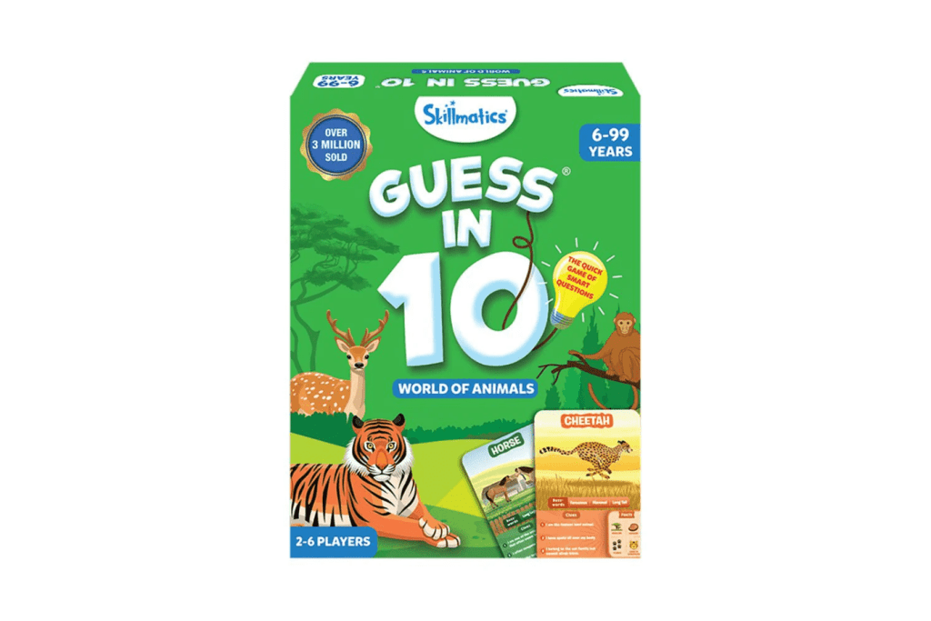 Guess in 10 - World of Animals, Skillmatics board game, best board games for the whole family, games for animal lovers, family games, The Montessori Room, Toronto, Ontario, Canada