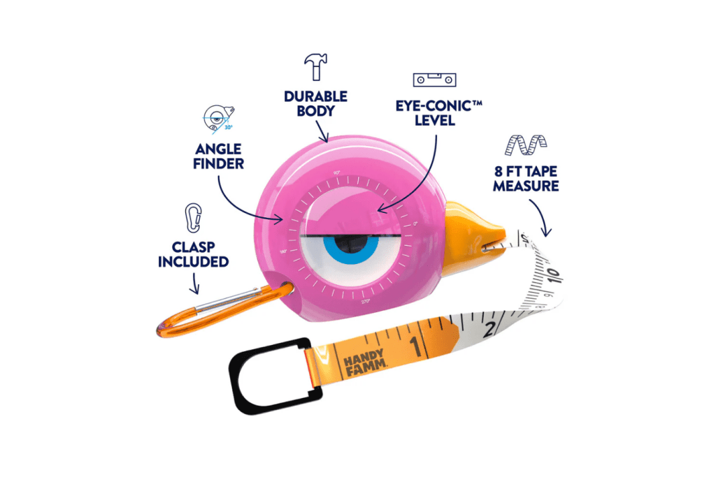 HandyFamm STEM Starter 3-in-1 Tool (Tape Measure, Level & Angle Finder)