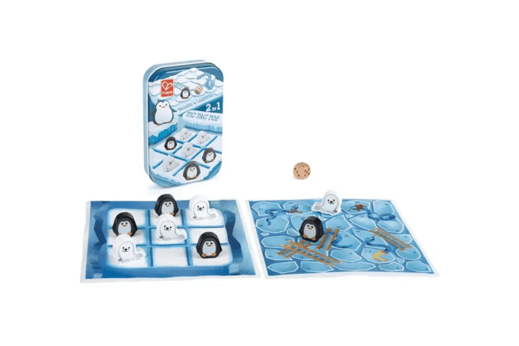 Hape 2 In 1-Tic Tac Toe/ Snakes & Ladders