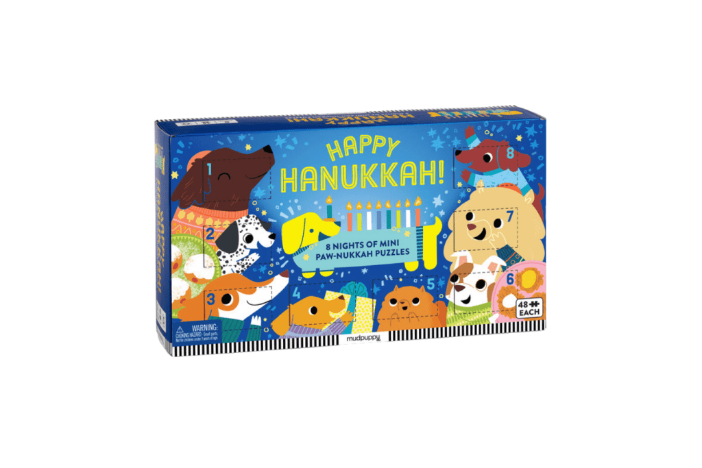 Happy Hanukkah! Countdown Puzzle Set, mudpuppy, Hanukkah gifts, Hanukkah puzzles, The Montessori Room, Toronto, Ontario, Canada. 