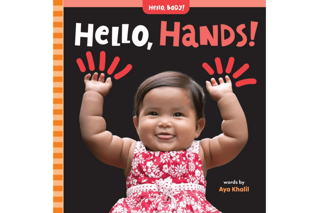 Hello, Hands! by Aya Khalil [Board Book], board books with real photographs, baby books with real life images, books with real photos, Toronto, Canada