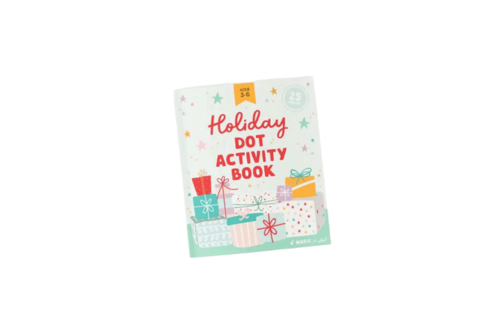 Holiday Dot Activity Book, MagicPlaybook,  Christmas activity book, dot marker activities, Christmas travel toys, stocking stuffers, The Montessori Room, Toronto, Ontario, Canada. 