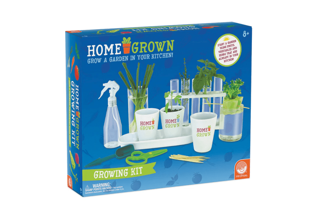 Mindware Home Grown Growing Kit, growing kit for kits, greenhouse kit for kids, plant kit for kids, kitchen gardening for kids, gardening kits for children, no-waste kitchen gardening, Toronto, Canada
