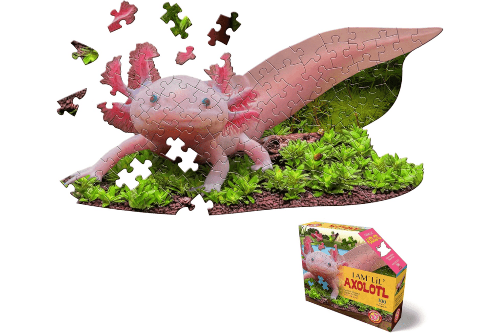 I Am A Lil' Axolotl Puzzle - 100 Pieces, jigsaw puzzles, family puzzle night, The Montessori Room, Toronto, Ontario, Canada. 