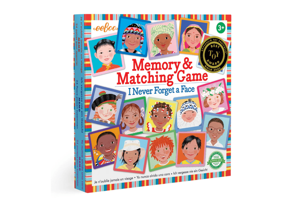 eeboo I Never Forget a Face Memory & Matching Game, matching games, diversity tools, games to teach kids about diversity, games to teach kids about diversity, Toronto, Canada