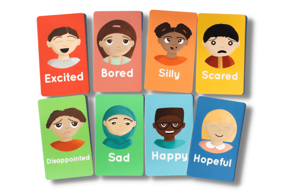 I'M FEELING...EMOTIONAL LITERACY FLASHCARDS kids for culture, emotion cards for kids, tools to help develop emotional vocabulary, how to teach kids emotions, Toronto, Canada