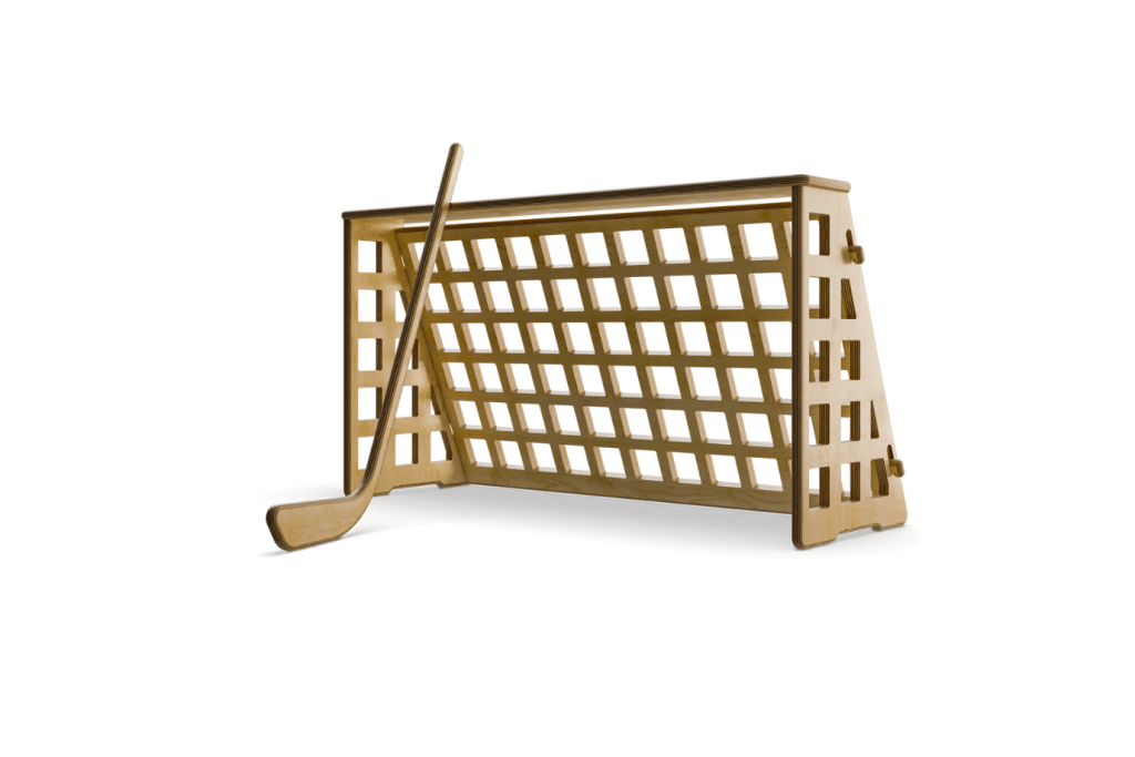 Indoor Wooden Hockey Net and Stick