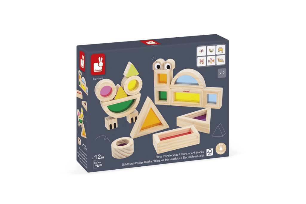 Janod Colourful Translucent Blocks